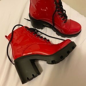 Akira Red heel boots